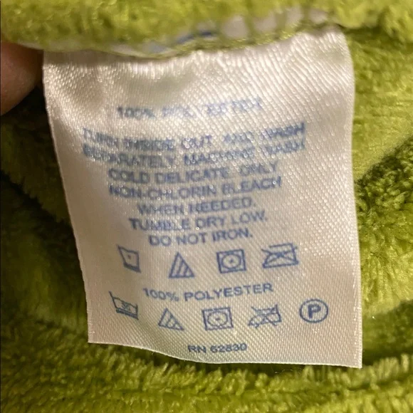 Lands End lime green Teddy Jacket, pre-owned in good shape - Picture 8 of 9